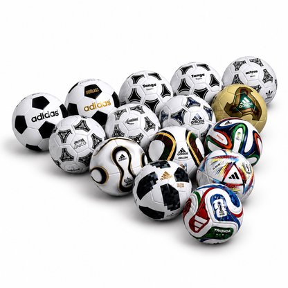Conjunto de Minibalones de los Últimos 15 Mundiales de Fútbol + Llavero de obsequio