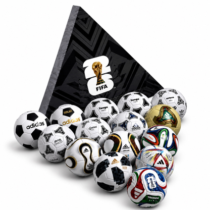 Conjunto de Minibalones de los Últimos 15 Mundiales de Fútbol + Llavero de obsequio